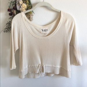 For Love and Lemons knit crop top